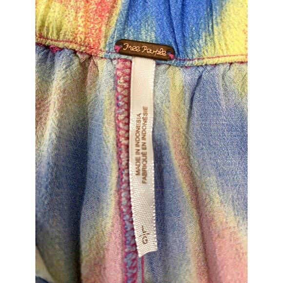 FREE PEOPLE Wild Child Pleated Multicolor Trousers - Size Large (EUC) - Picture 6 of 7